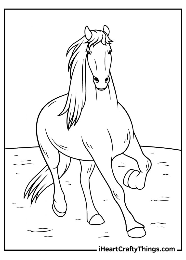 realistic horse coloring pages updated 2021