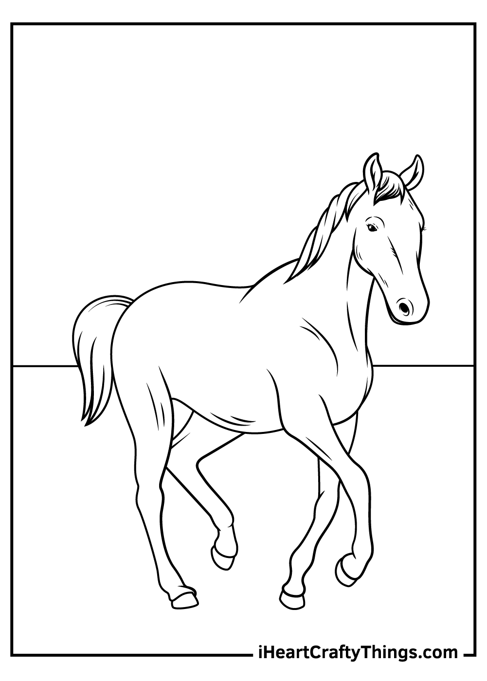large free printable realistic horse coloring pages