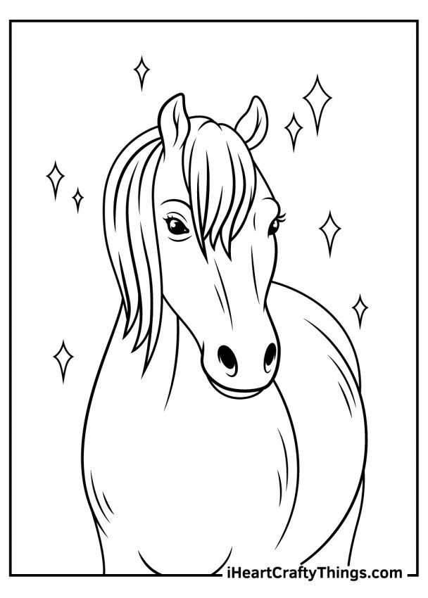 realistic horse coloring pages updated 2021