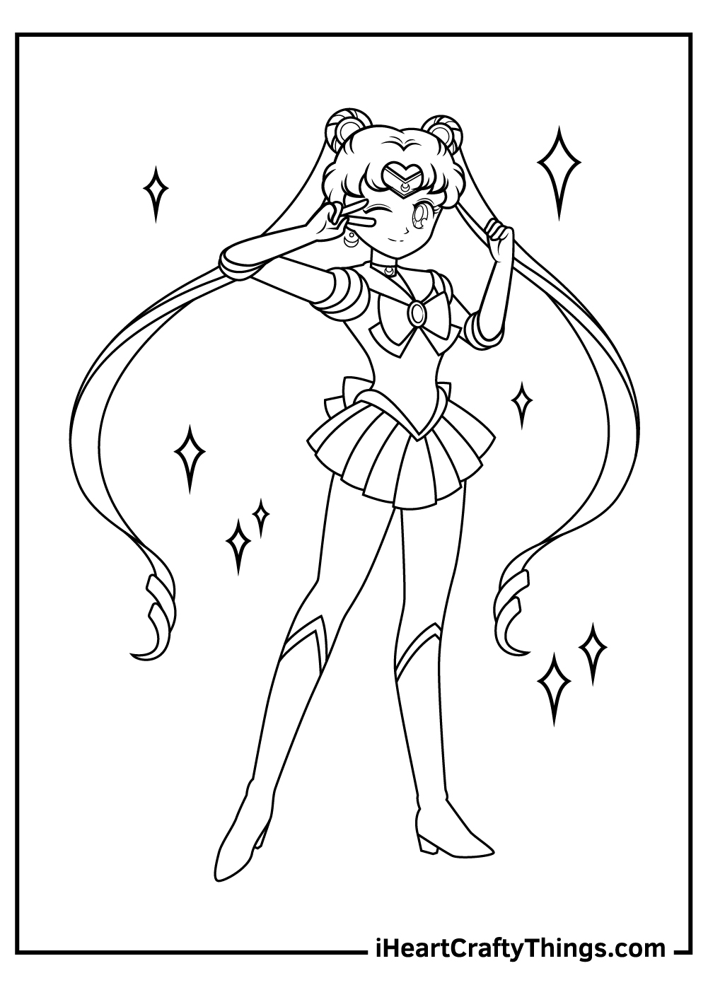 sailor moon coloring pages luna - Bonny Mooney