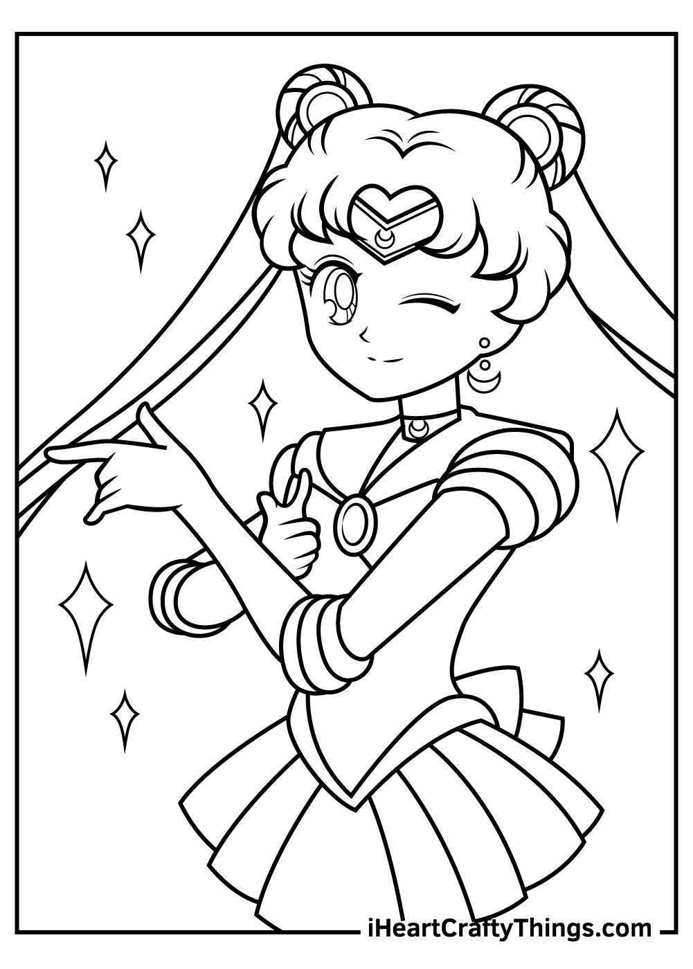 sailor moon and friends coloring pages