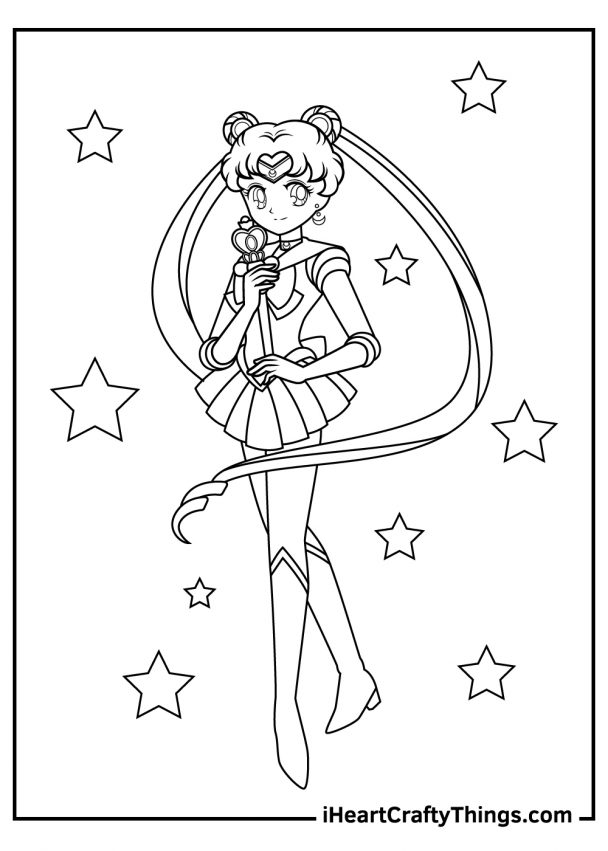 Sailor Moon Coloring Pages (100% Free Printables)