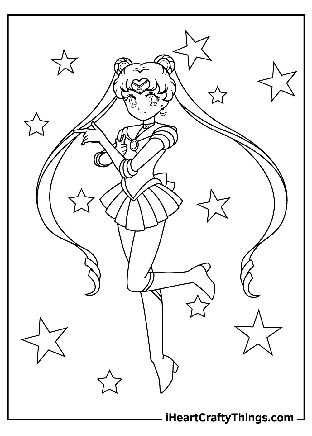 sailor moon and friends coloring pages