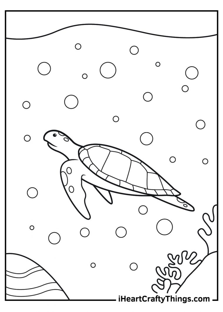 21 Sea Turtle Coloring Pages (100% Free Printables)