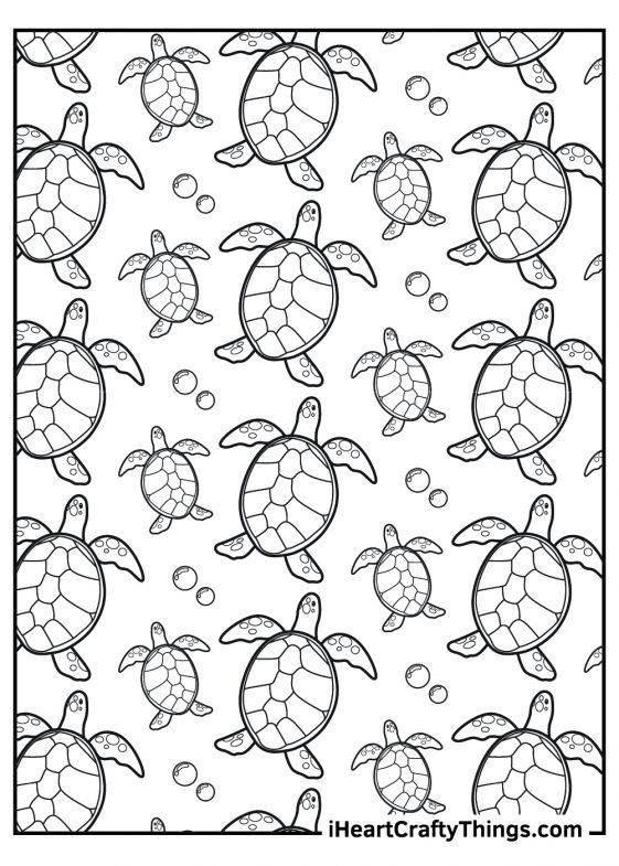 21 Sea Turtle Coloring Pages (100% Free Printables)