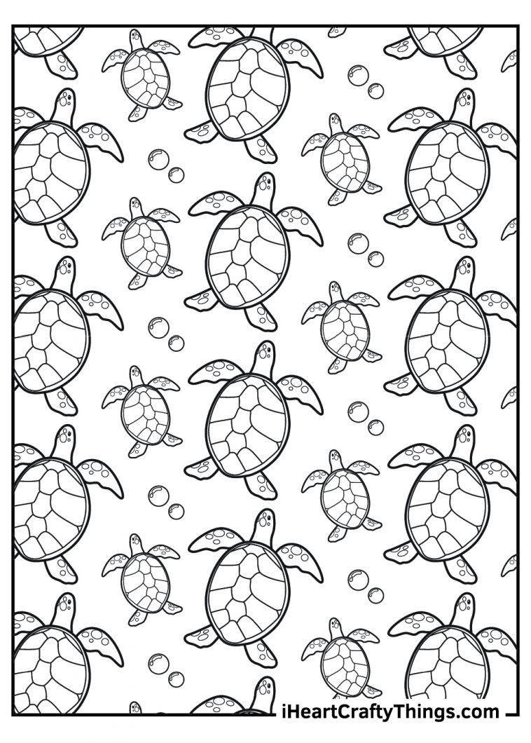 21 Sea Turtle Coloring Pages (100% Free Printables)