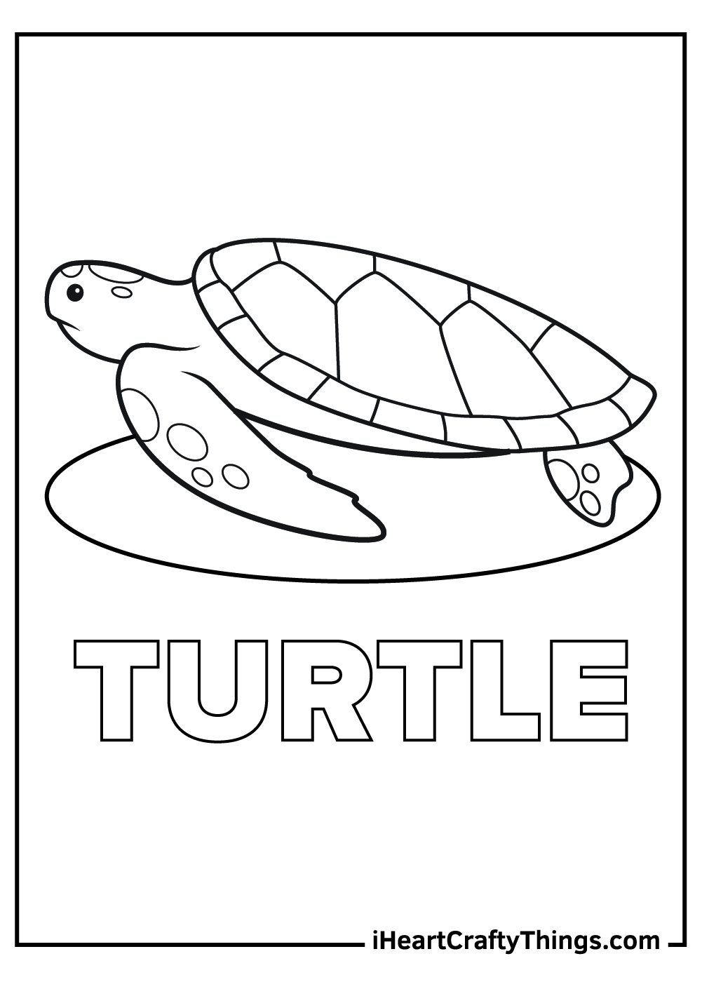 t is for turtle coloring pages free printable