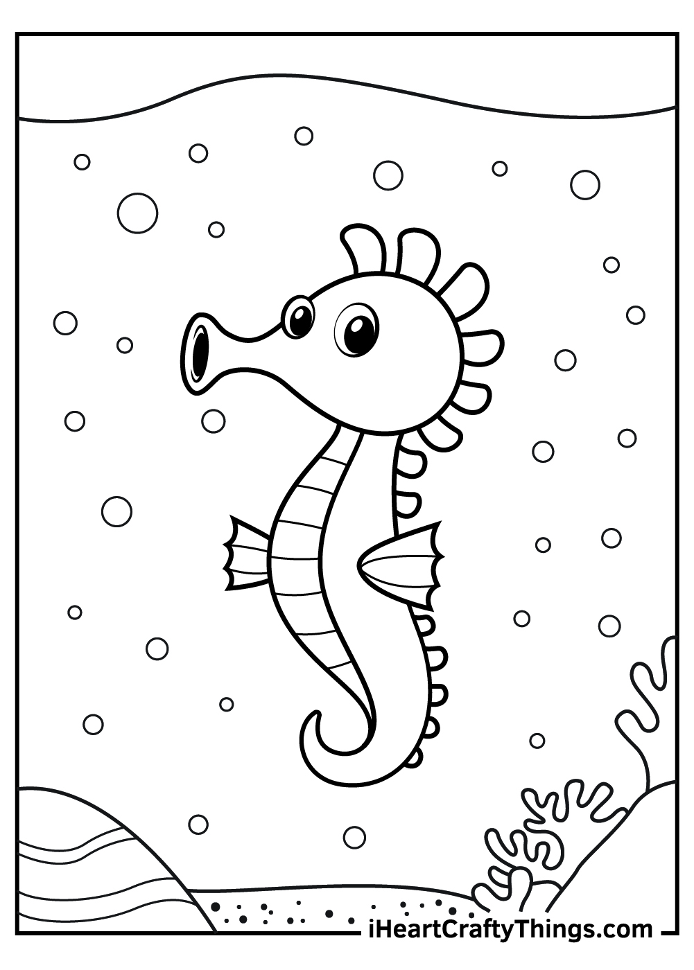 Seahorse Coloring Pages (Updated 2021)