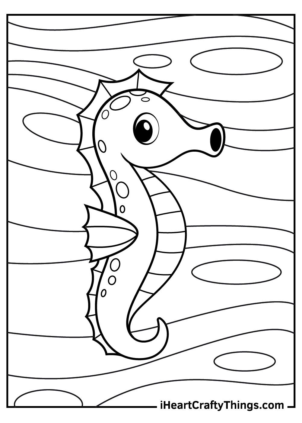 seahorse coloring pages free printable