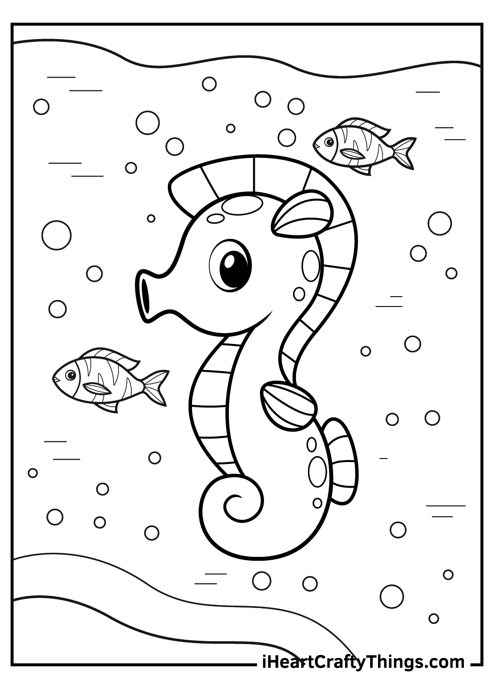 seahorse coloring pages free download
