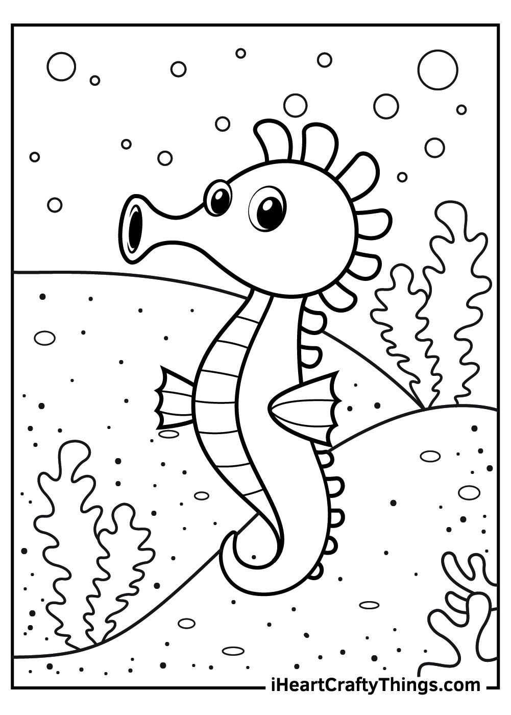 Seahorse Coloring Pages (100% Free Printables)