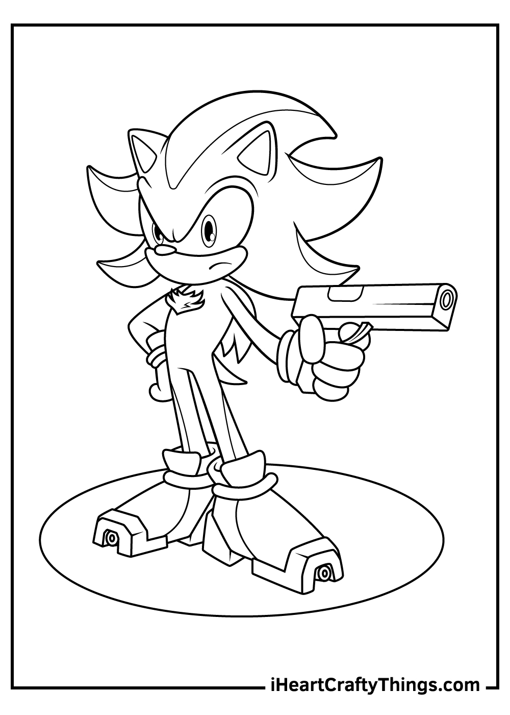 Shadow the Hedgehog Coloring Pages Printable for Free Download