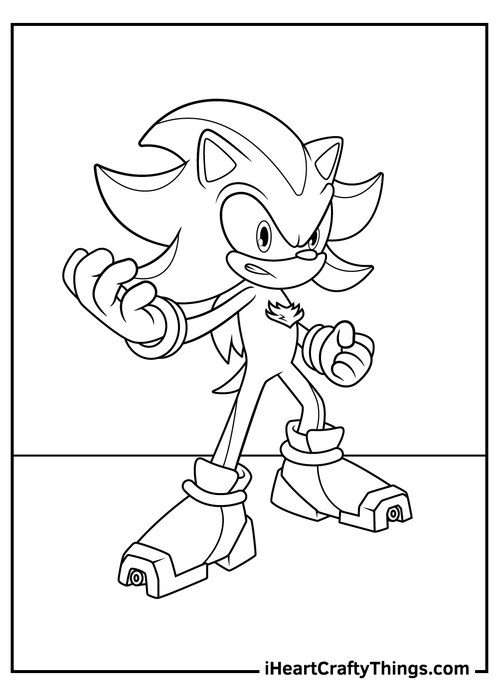 shadow the hedgehog coloring pages free download