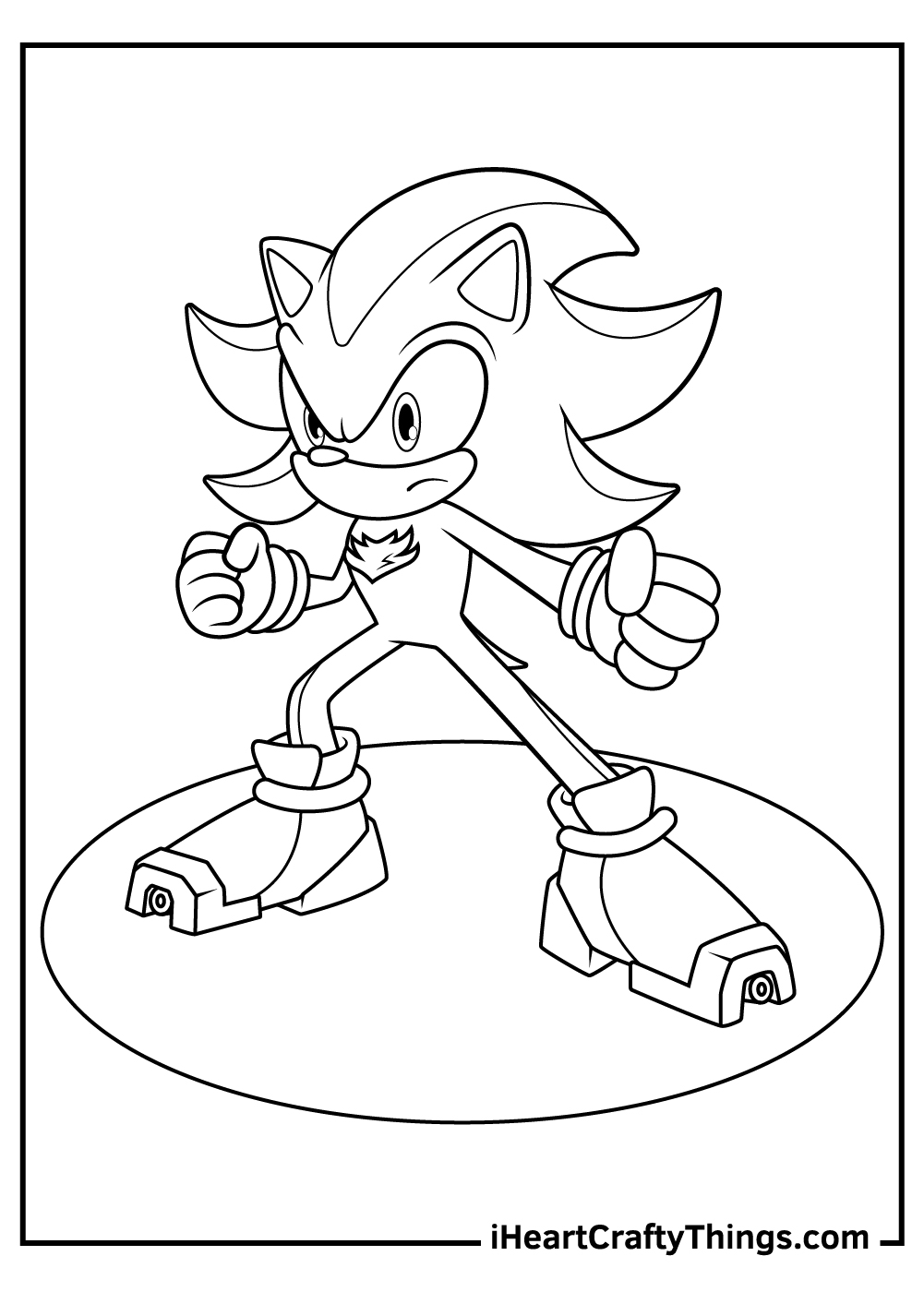 super shadow the hedgehog coloring pages 