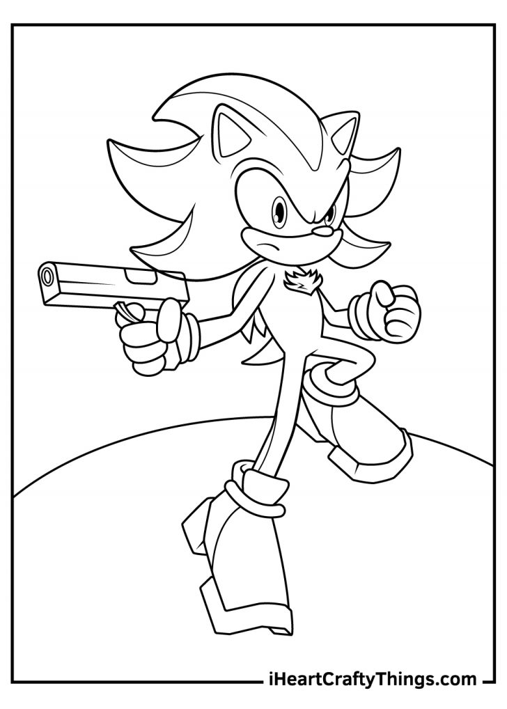 15 Shadow Sonic The Hedgehog Coloring Pages (Free Printable)