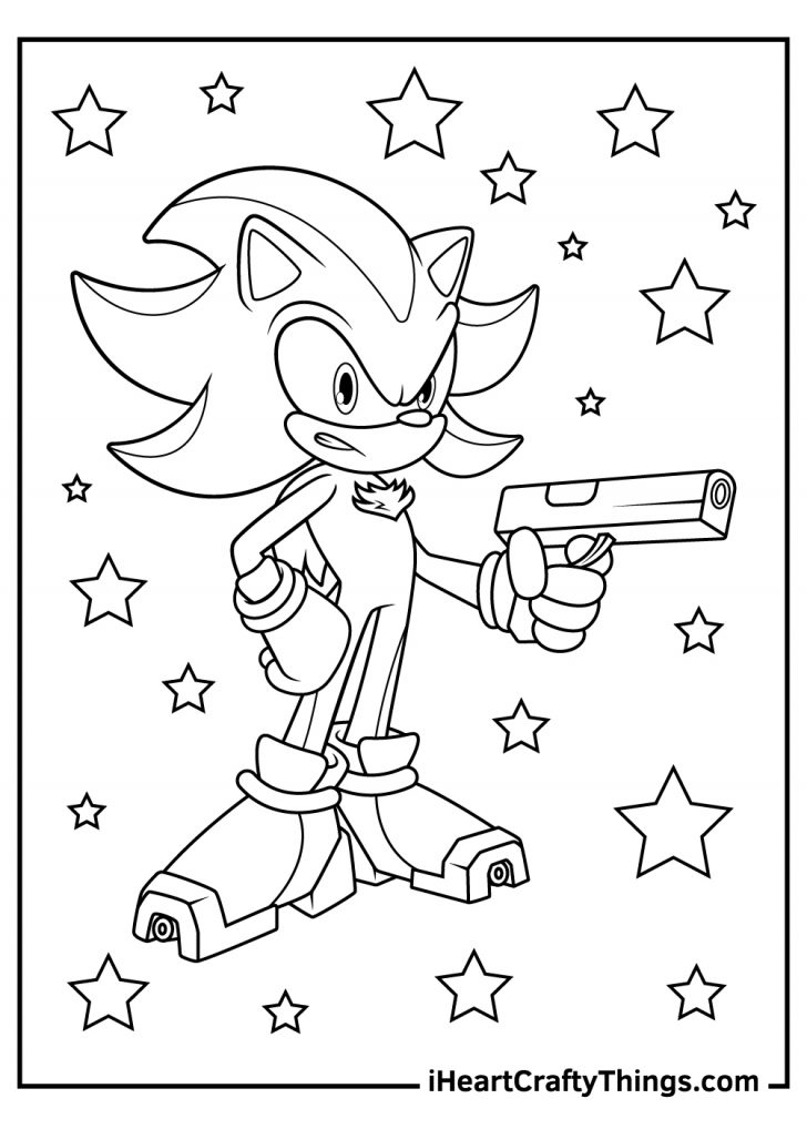 Shadow The Hedgehog Coloring Pages (Updated 2023)