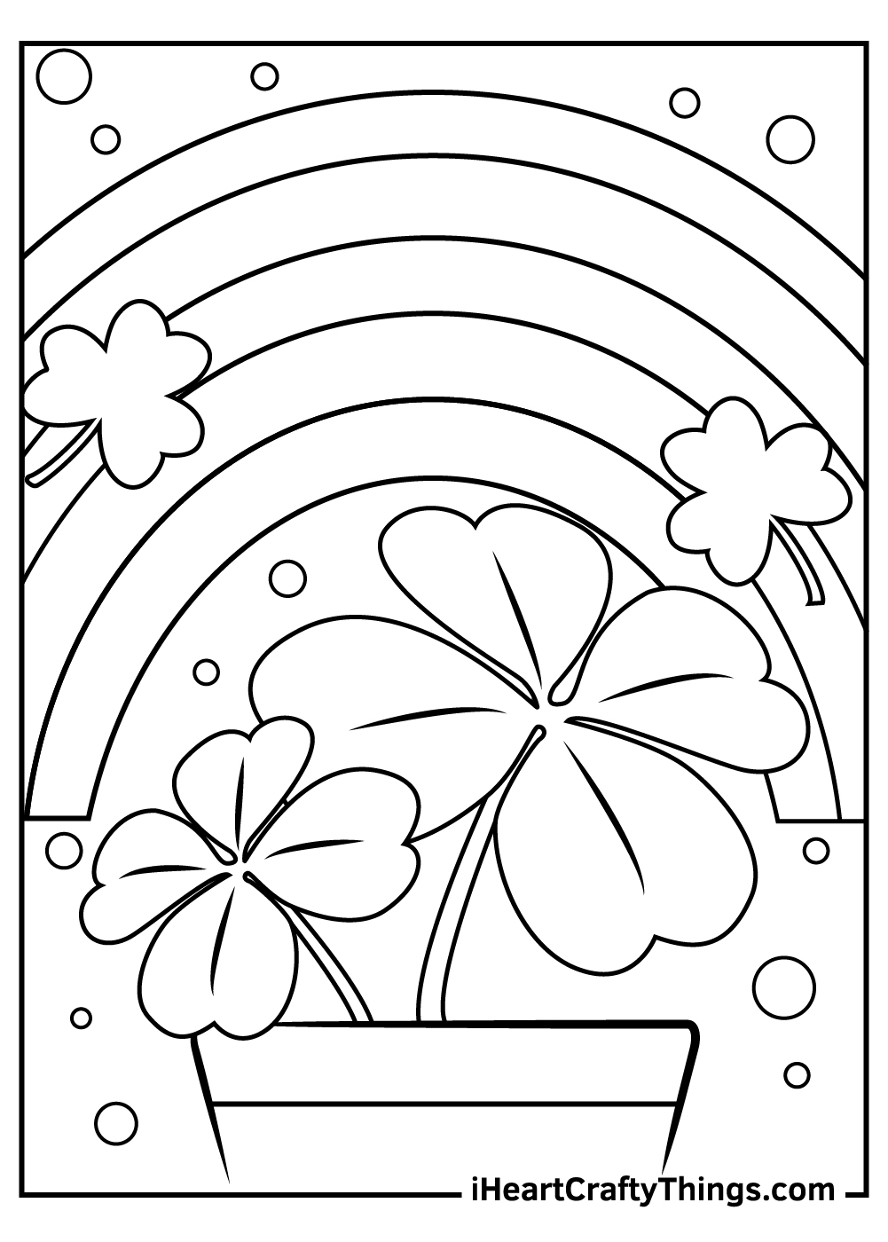 shamrock coloring pages for adults