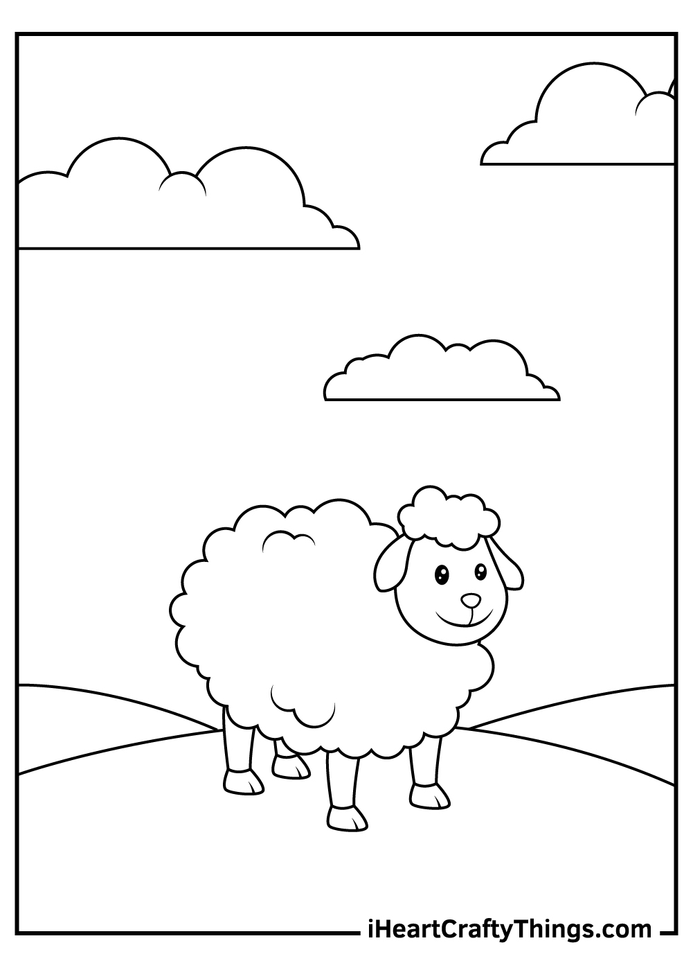 sheep coloring pages to print 