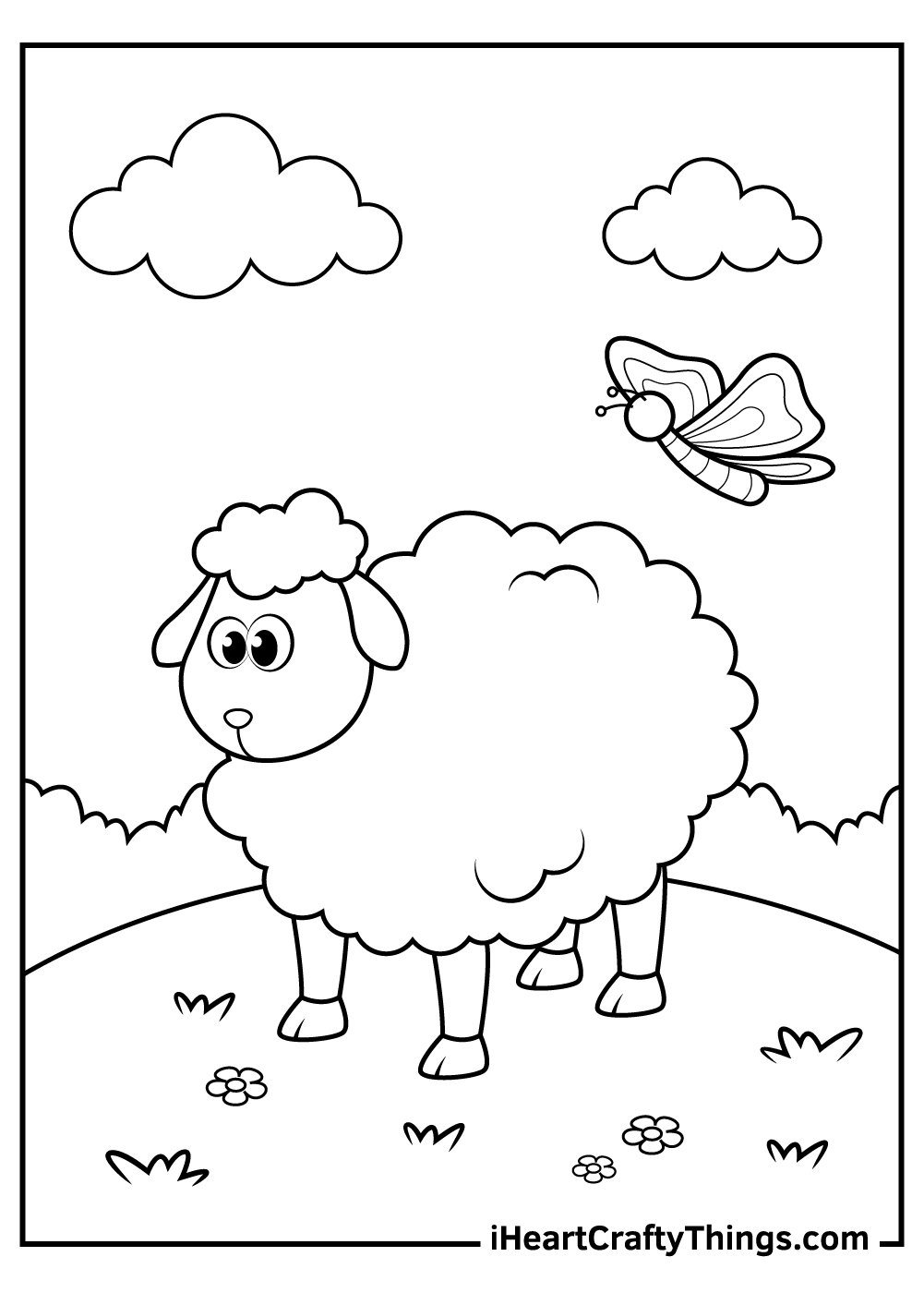 baby sheep coloring pages