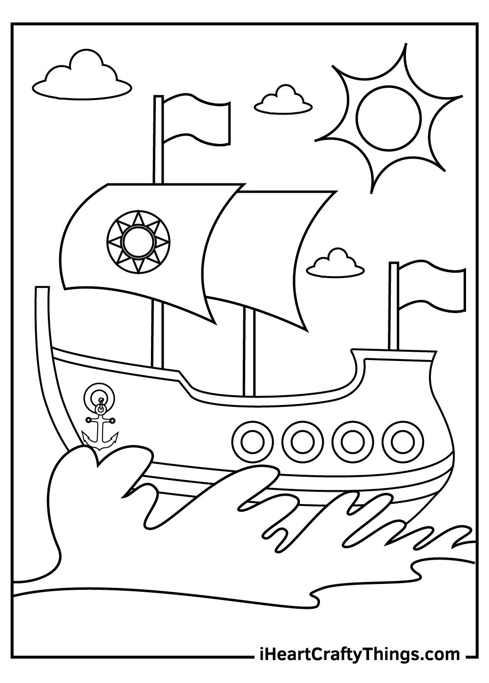 cruise ship coloring pages