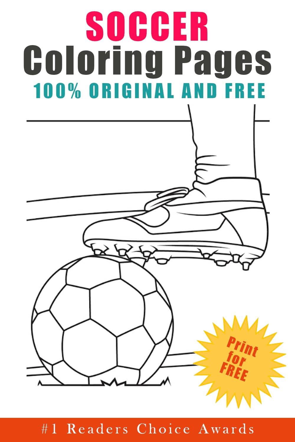 Soccer coloring pages book cover