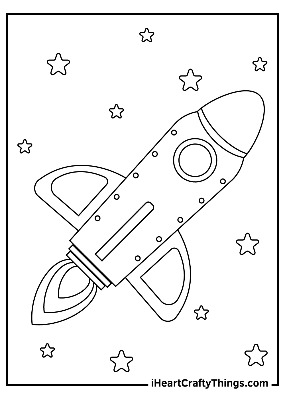 spaceship coloring page