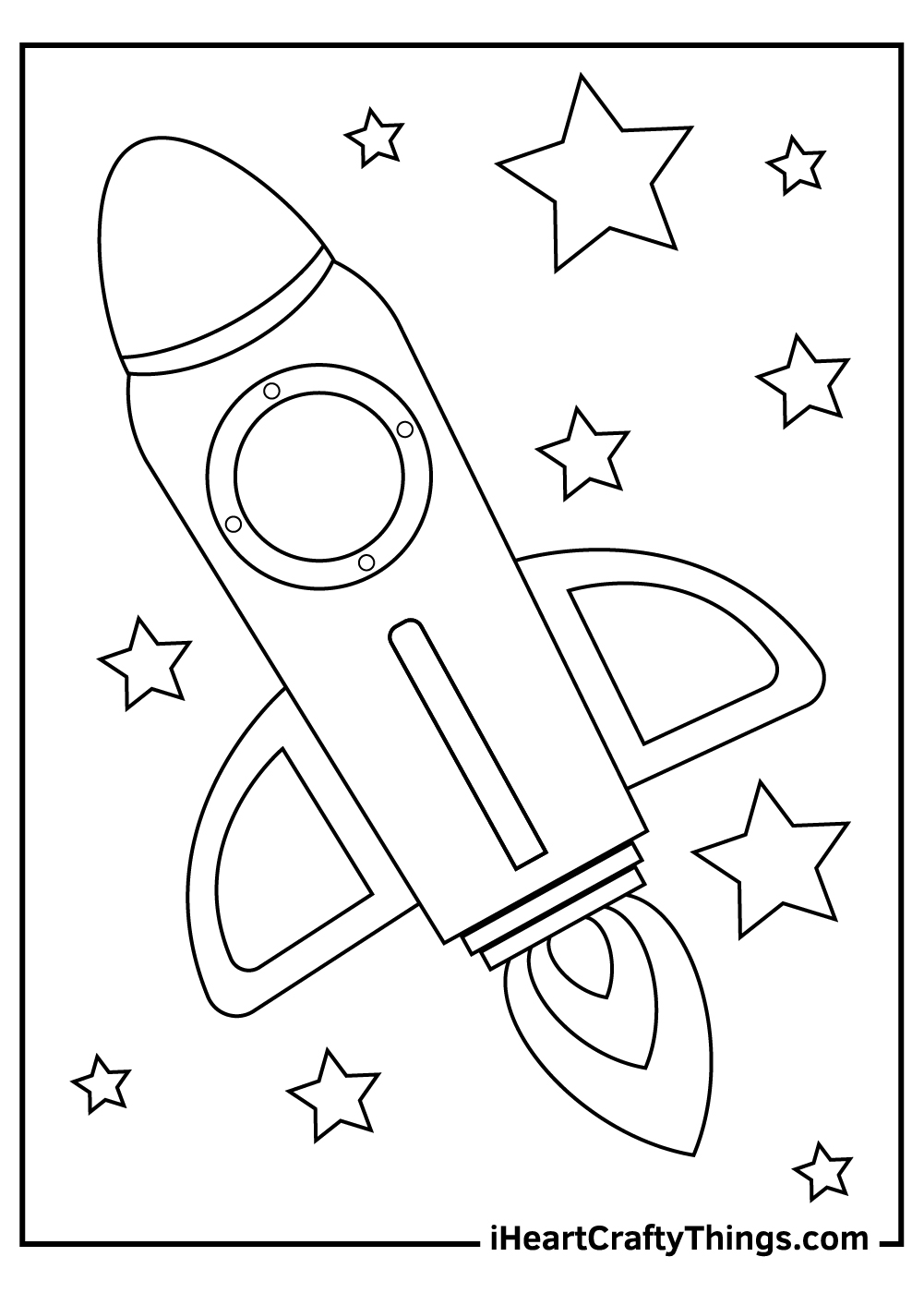 spaceship coloring page