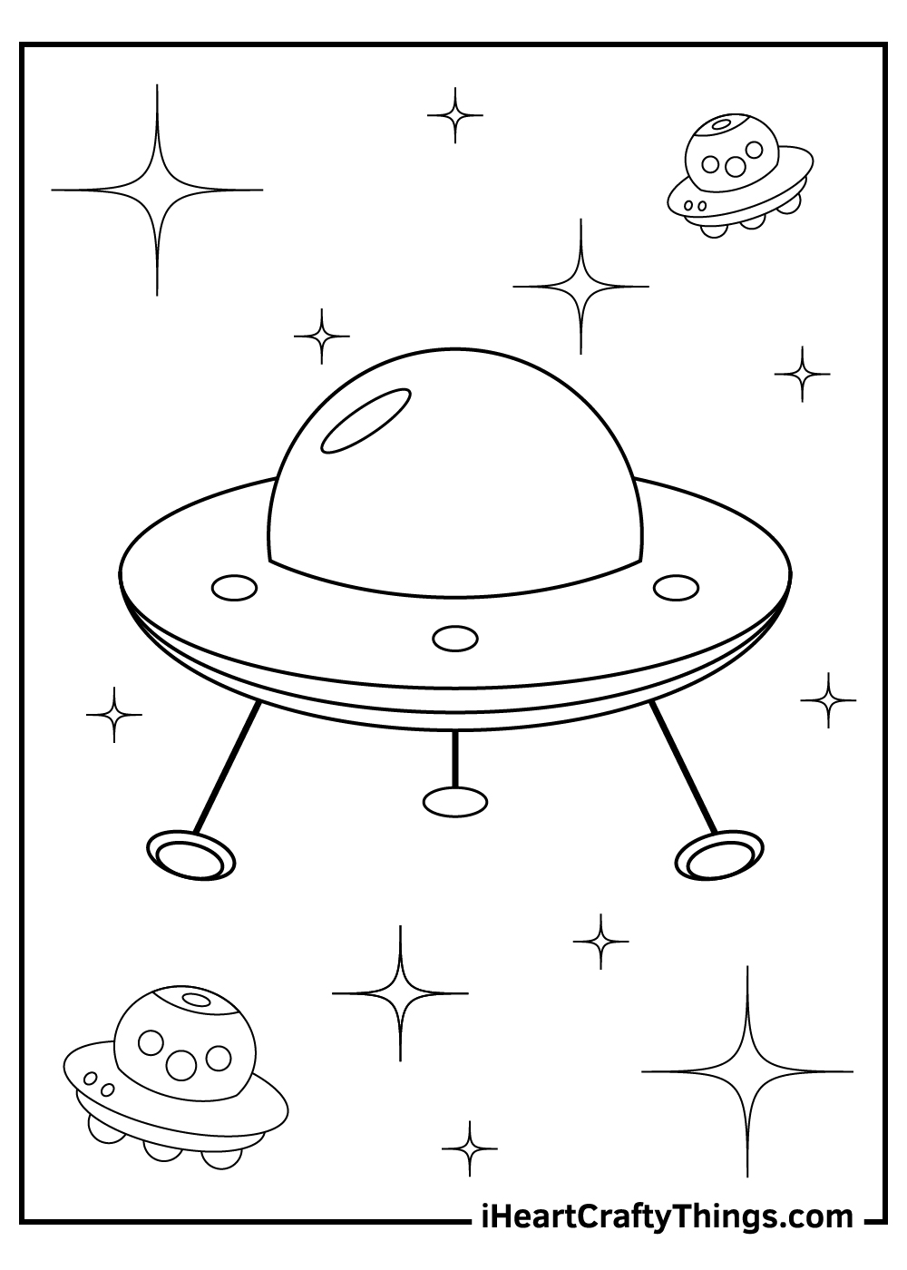 spaceship coloring page