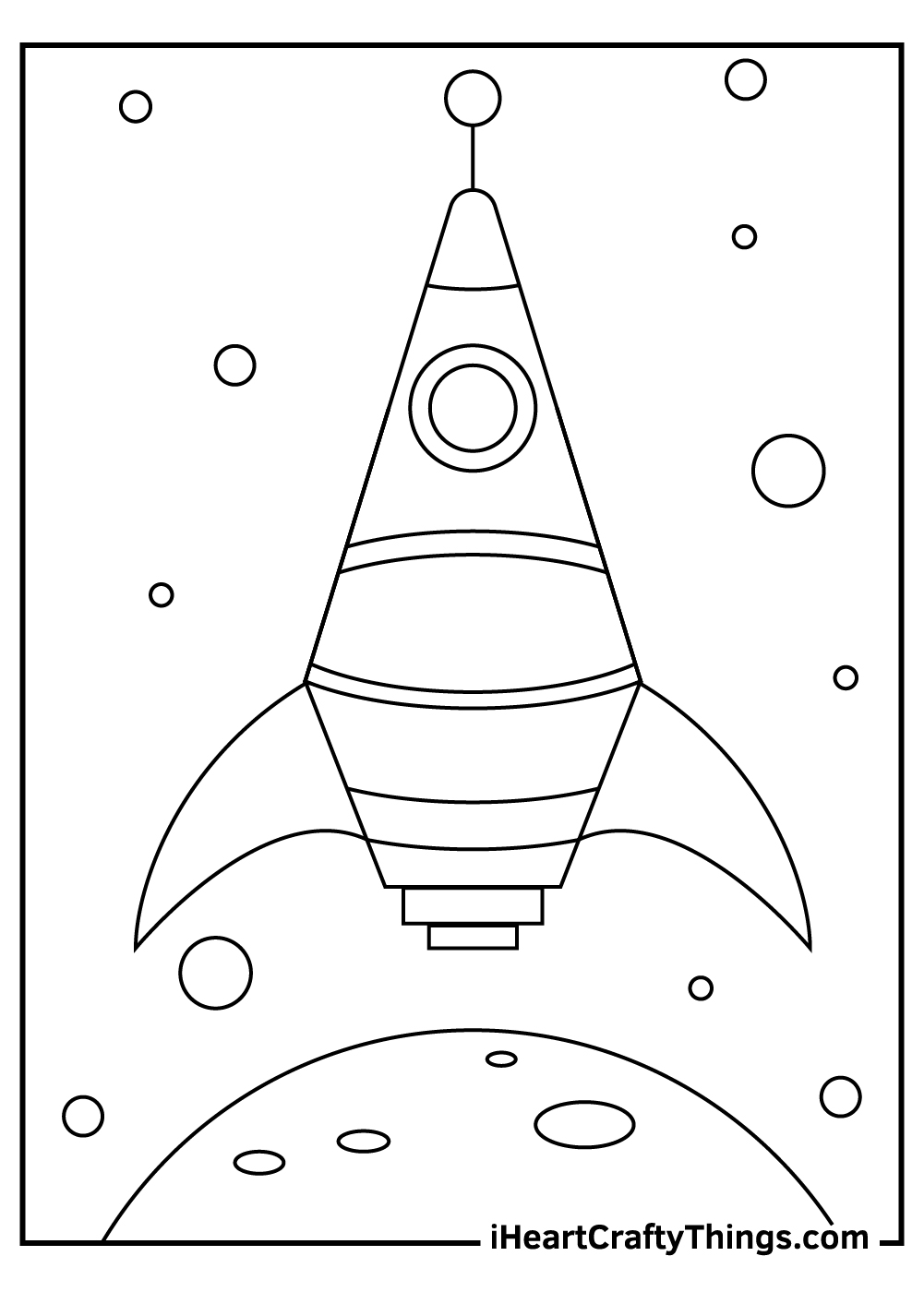 spaceship coloring page