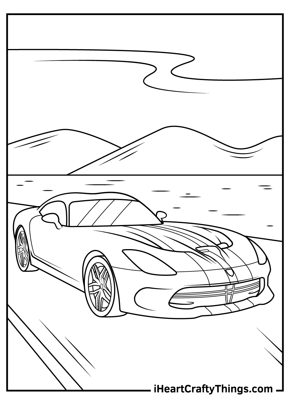 sports car coloring pages free to print