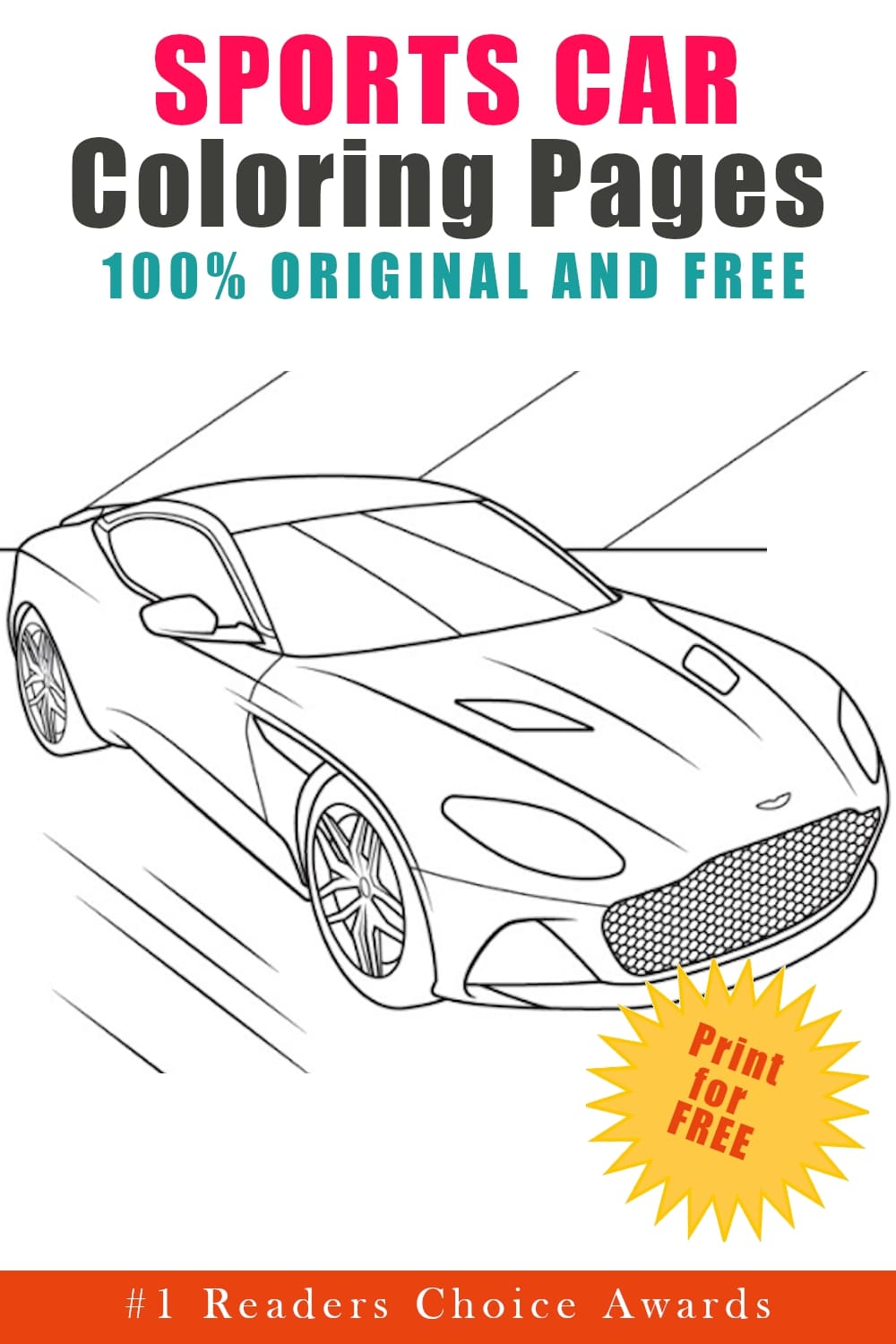 original and free sports car coloring pages