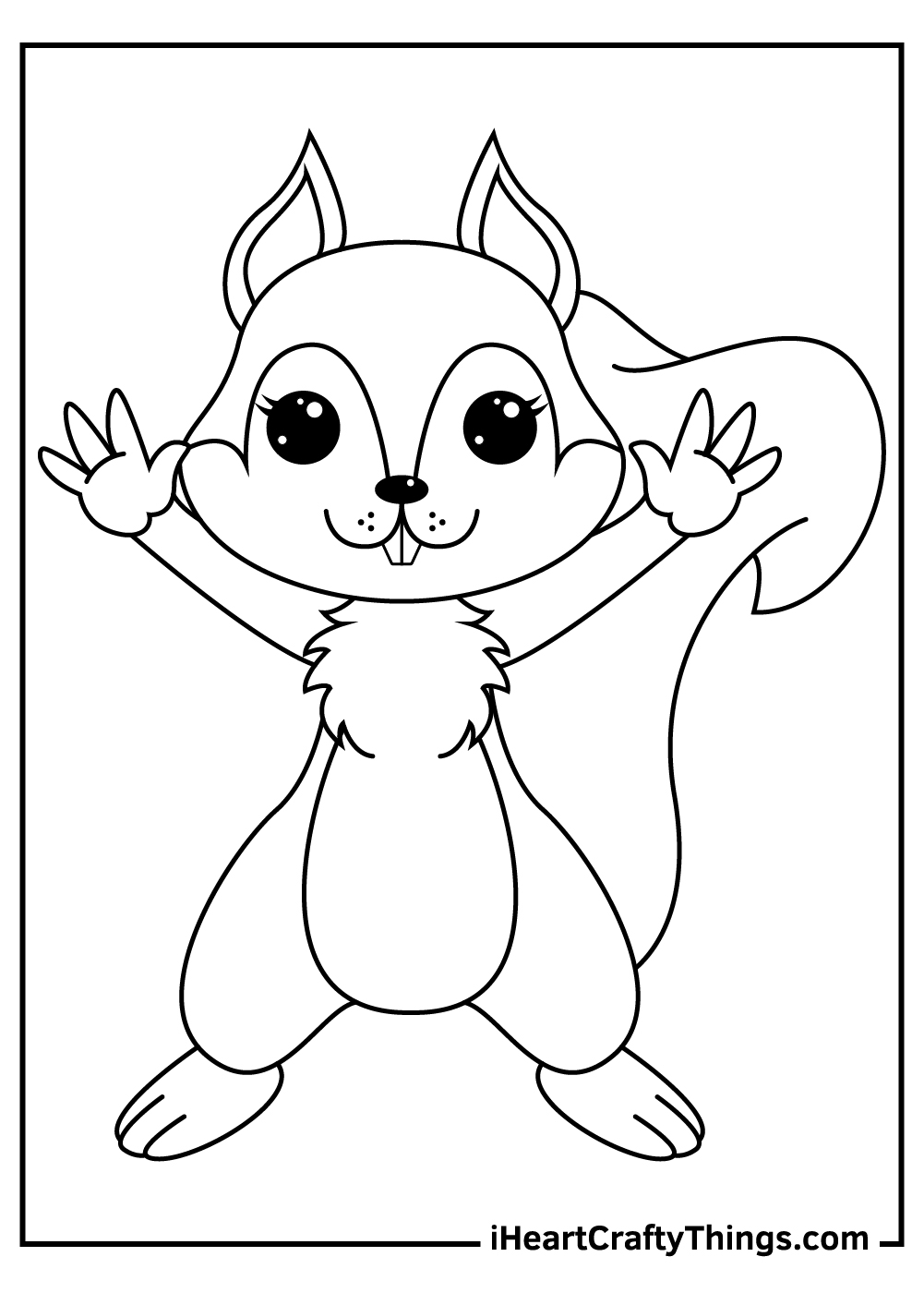 squirrel coloring page