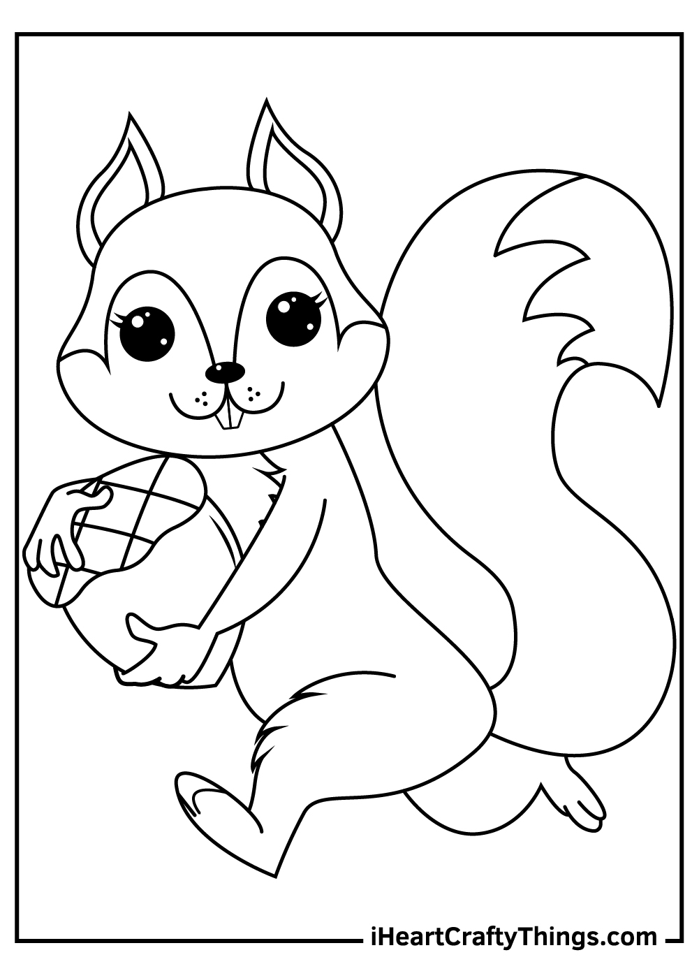 squirrel coloring page