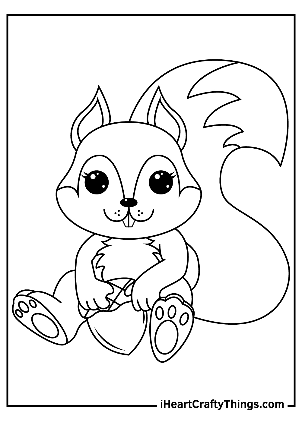 free coloring pages for squrrils