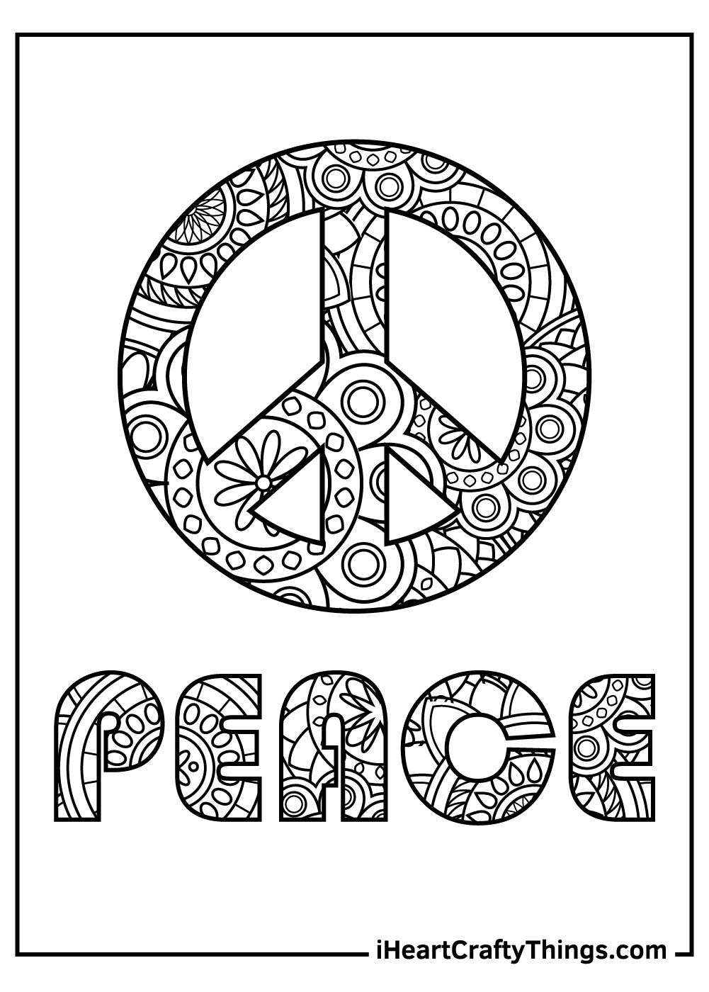 peace stress relief coloring pages free pdf download