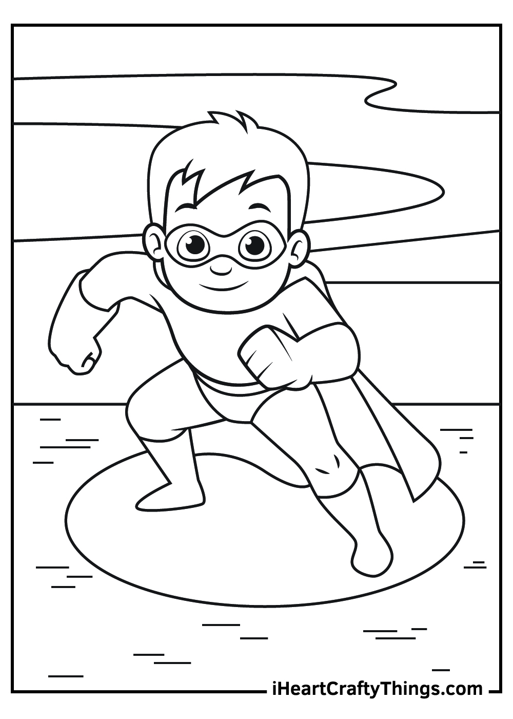 free animated superhero clipart coloring