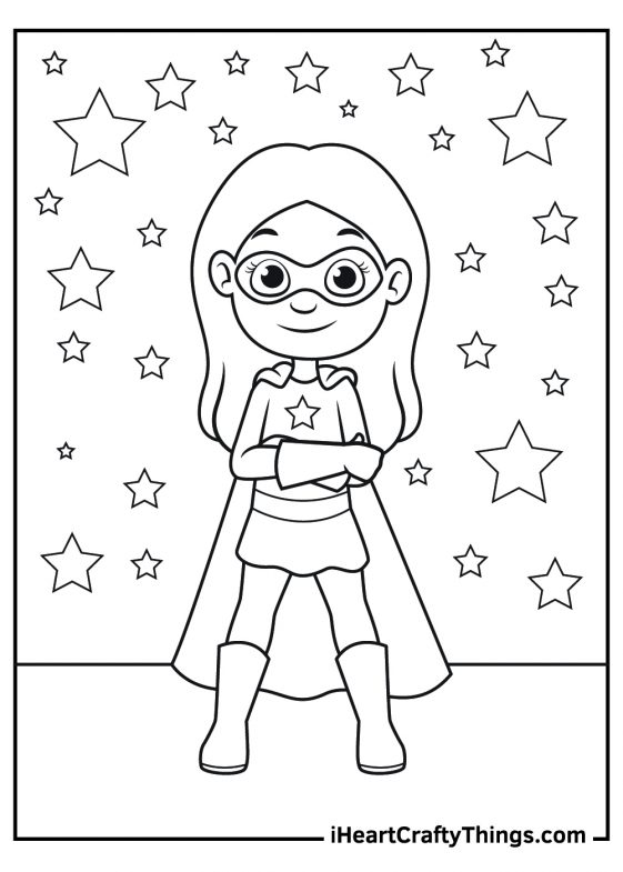 free printable female superhero coloring pages