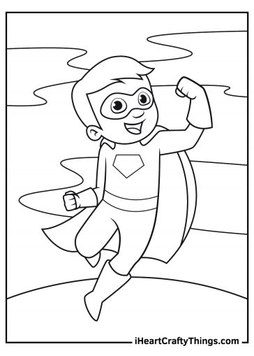 superhero coloring image