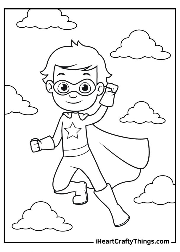 Superhero Coloring Pages (100% Free Printables)