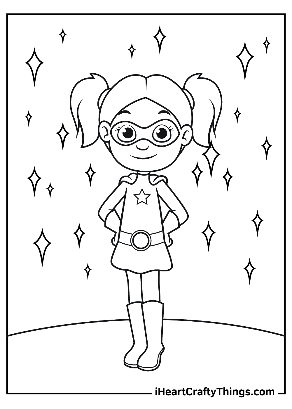 cute super girl coloring pages free printables