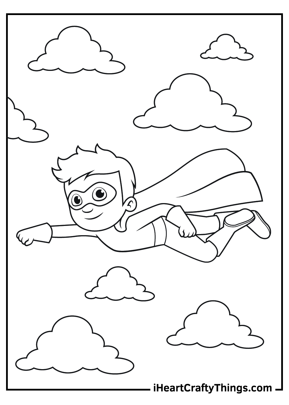 cute super boy coloring pages free download