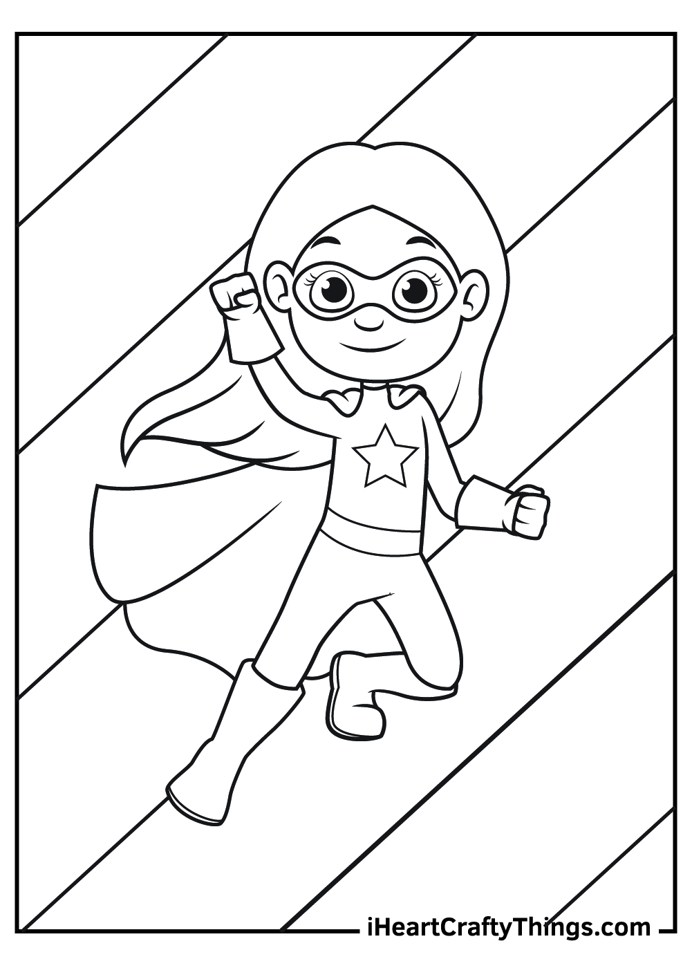 Girl Superhero Coloring Pages Free Printable