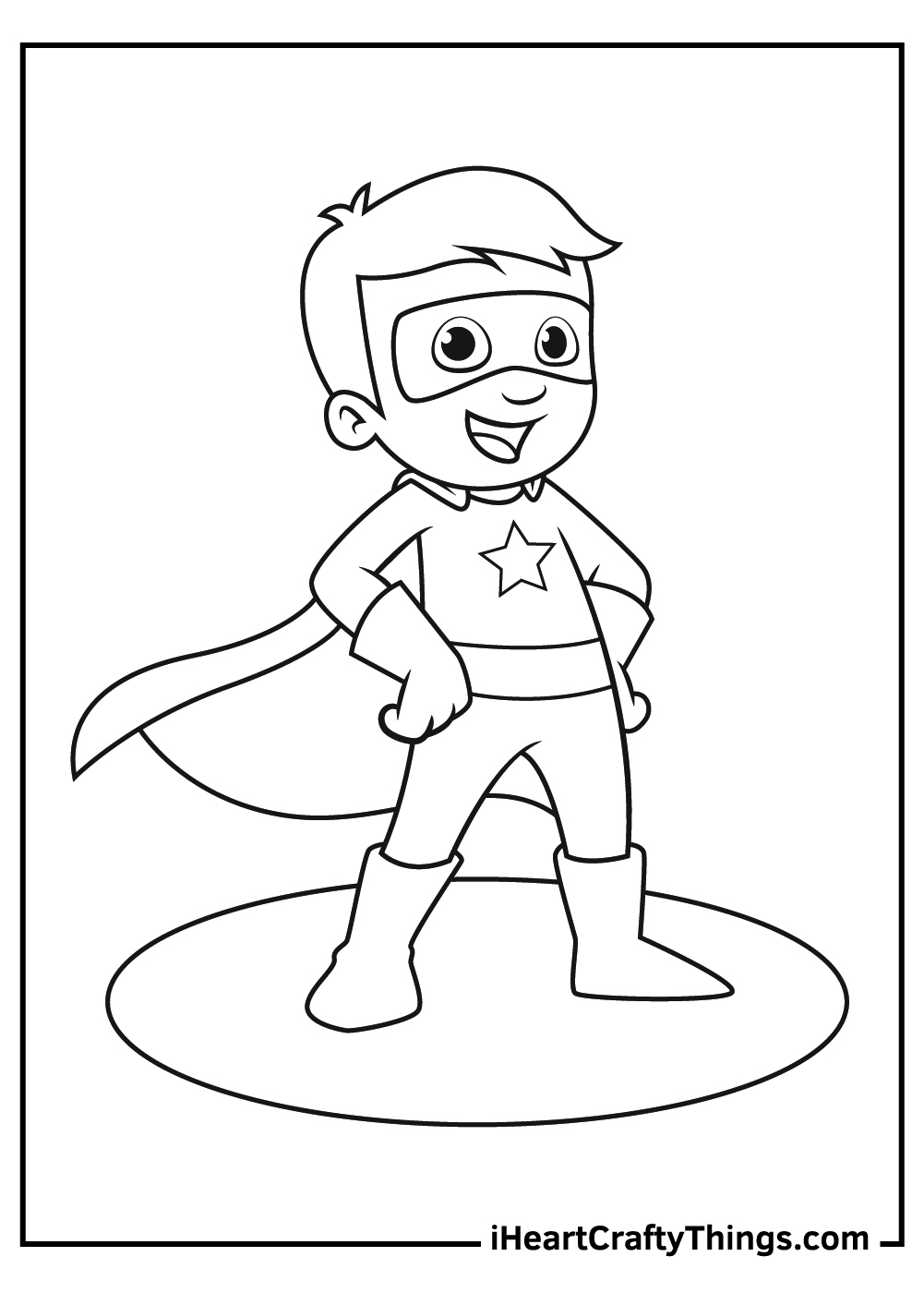 superhero kid drawing