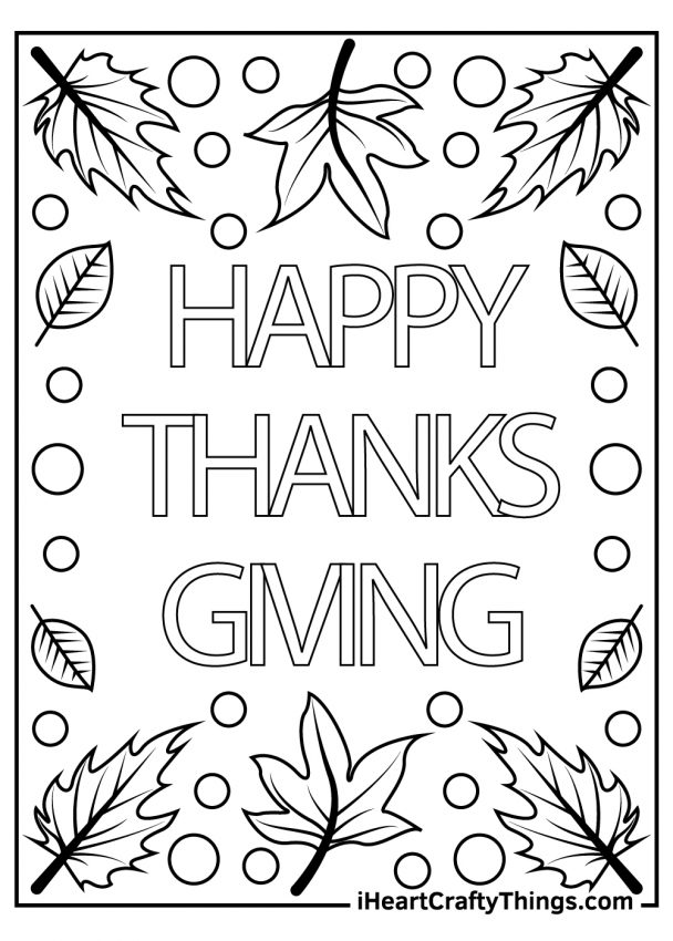 20 Thanksgiving Coloring Pages (100% Free Printables)