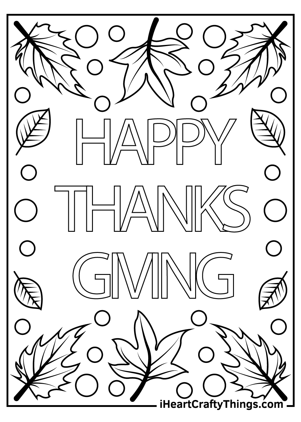 happy thanksgiving coloring pages free printable