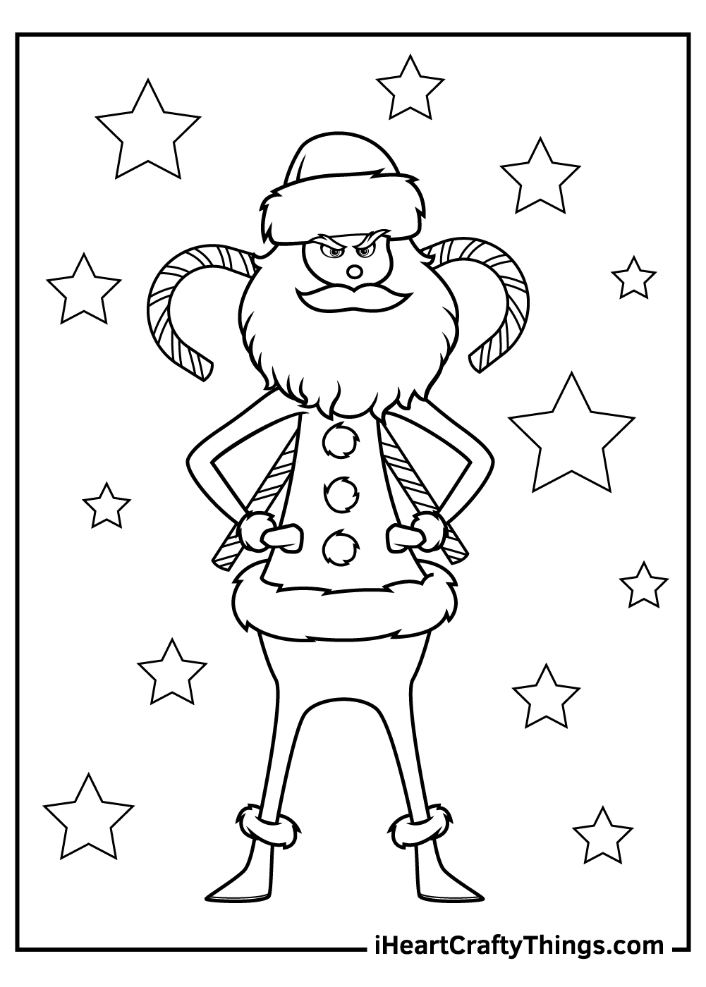 coloring pages of the grinch