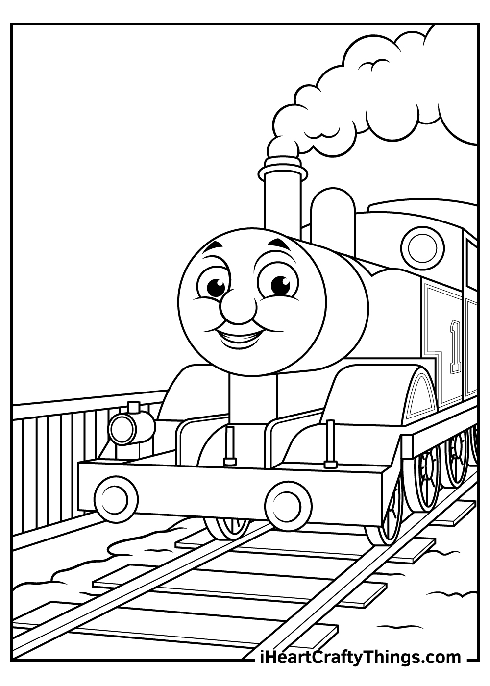 train coloring pages