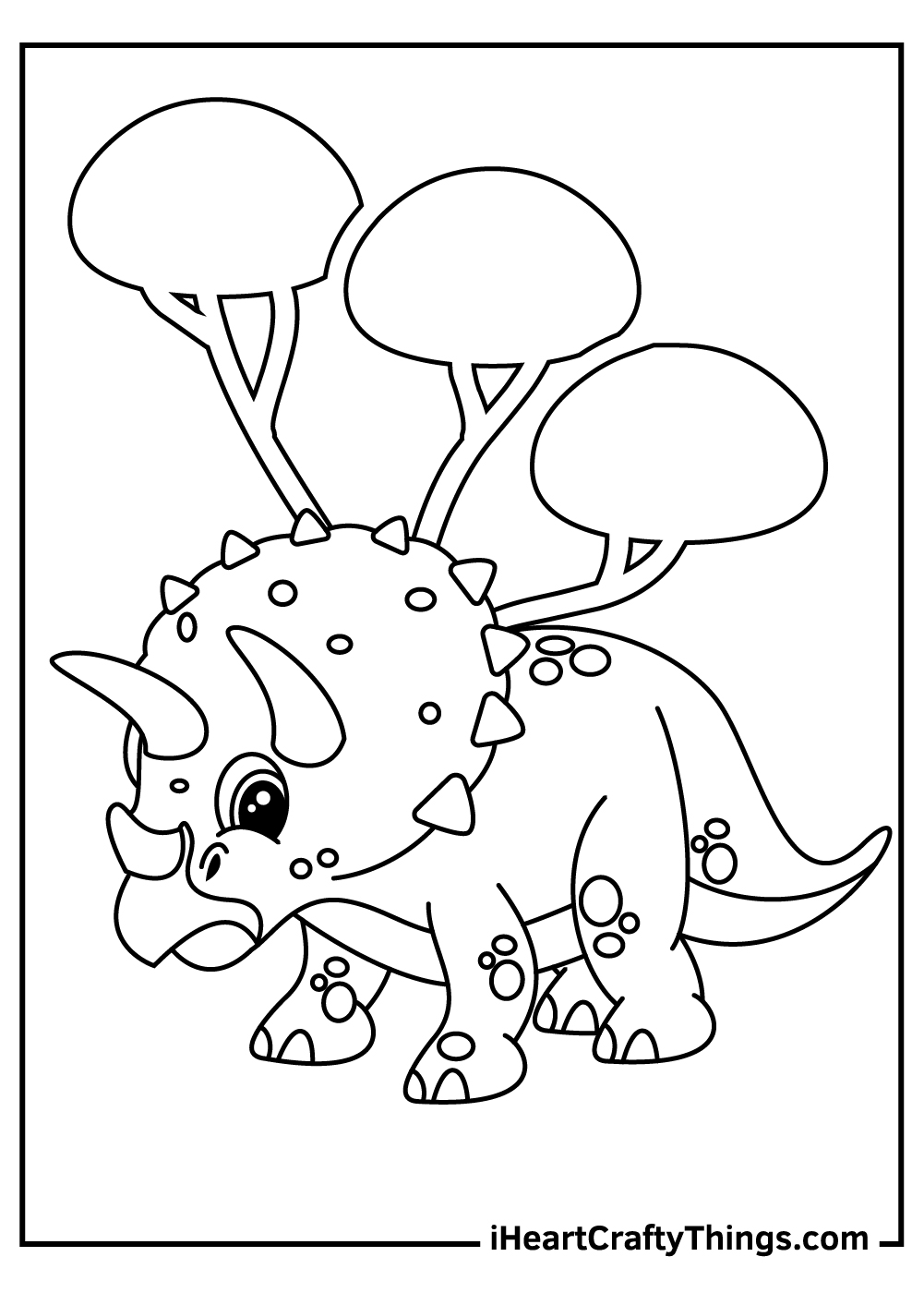 triceratops coloring page