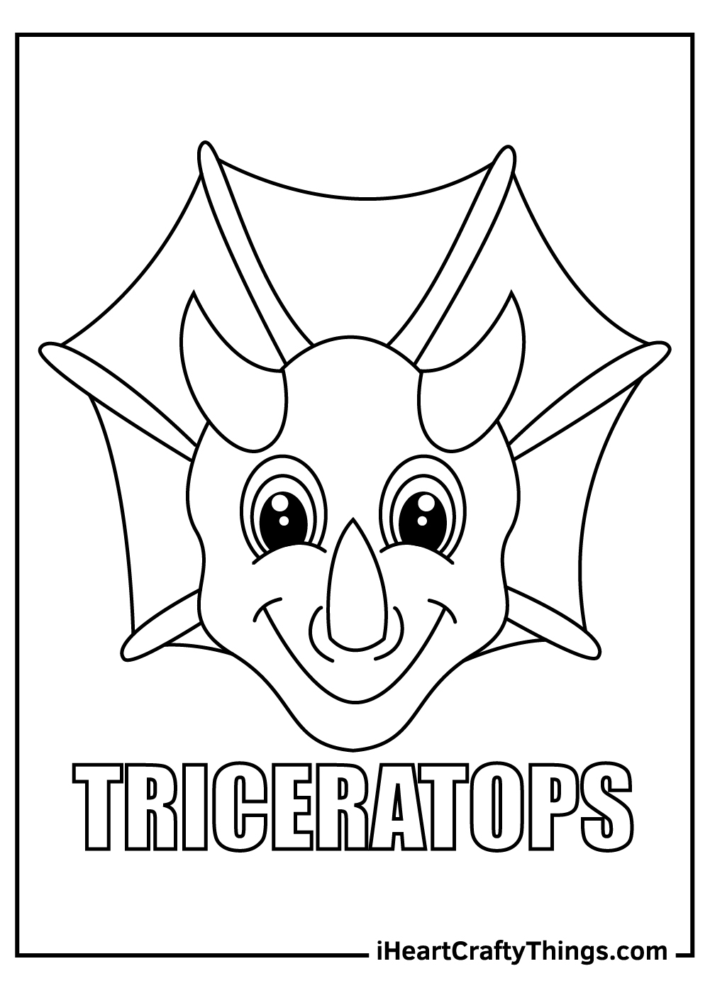 dinosaur triceratops coloring pages for preschoolers