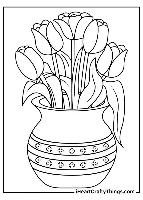 Tulip Coloring Pages (Updated 2021)